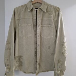 Zara Beige Relaxed Fit Jacket Tan Size Medium